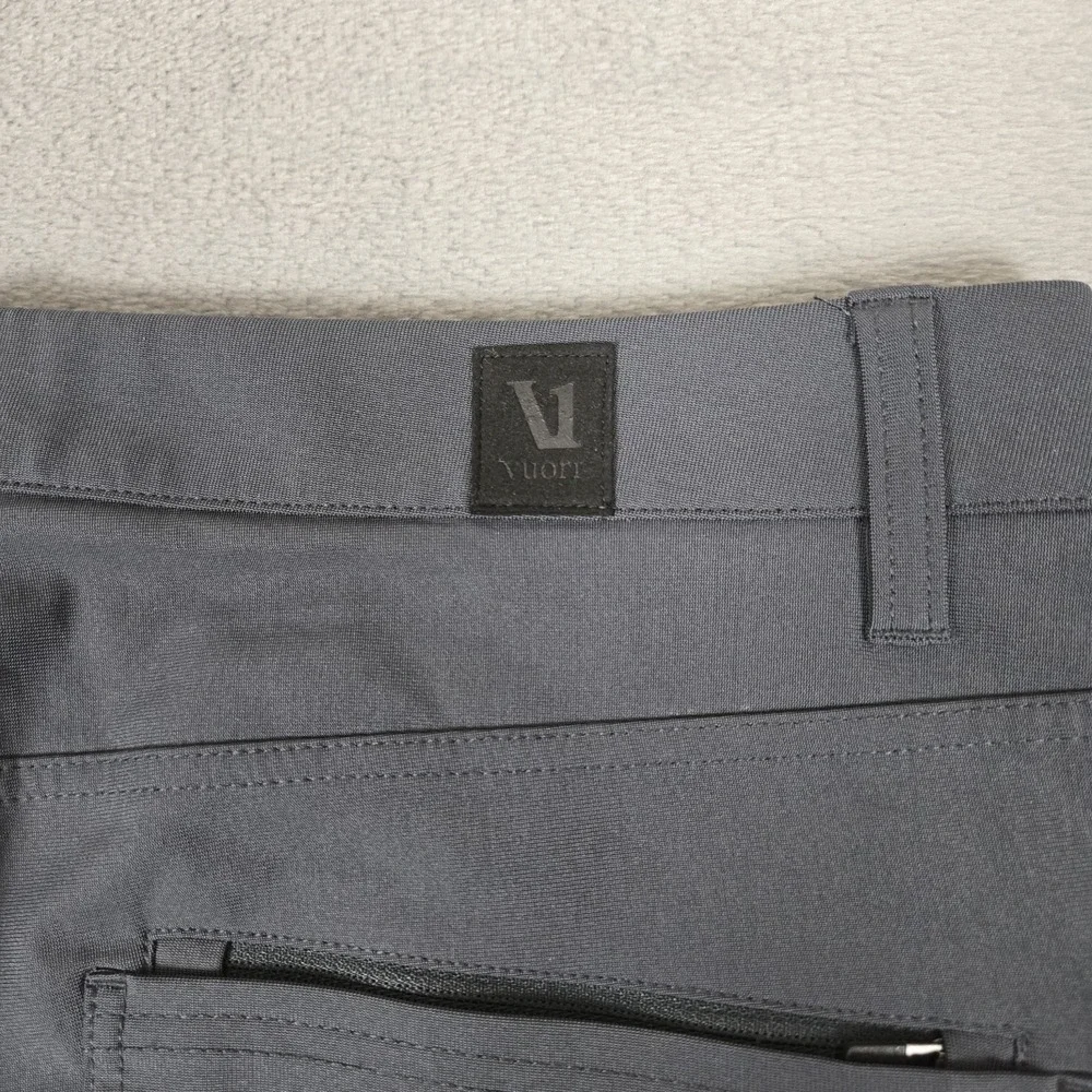 Vuori Meta Pants Mens 32X28 Gray Performance Zip Pockets Golf Travel V430